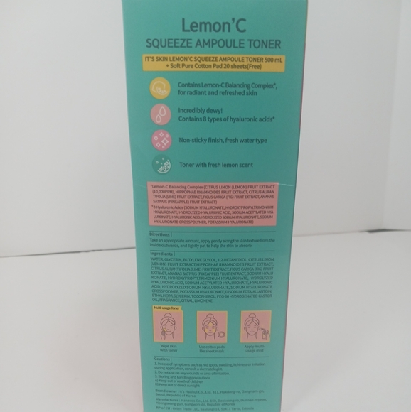 NIB It’s Skin Lemon’C Squeeze Ampoule Toner | Special Edition - Picture 3 of 5